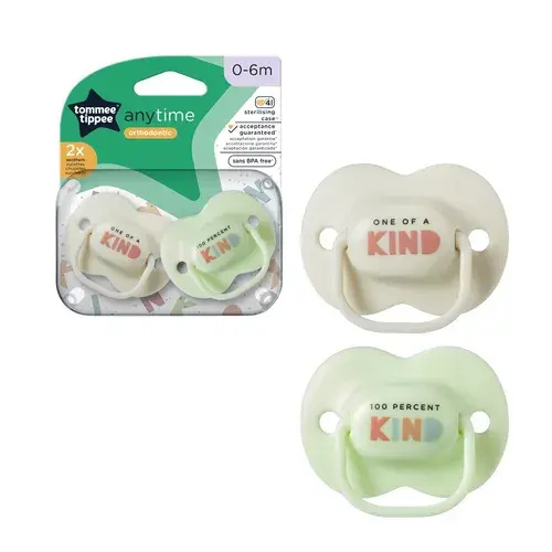 Tommee Tippee Soother Any Time 0-6 Months 2 Pack Assorted | Baby Bunting AU