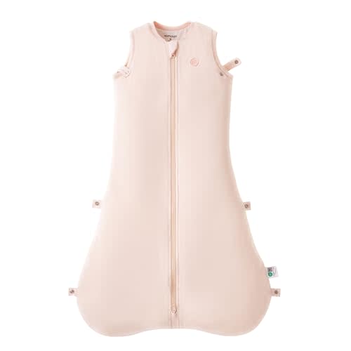 Momcozy Sleep Sack for Baby 6–12 Months, 1.5 TOG Baby Wearable Blanket with Supportive Plush Filling, Two-Way Zipper for Easy Diaper Changes, Snap-Fit Design for Growing Babies, Medium, Pink