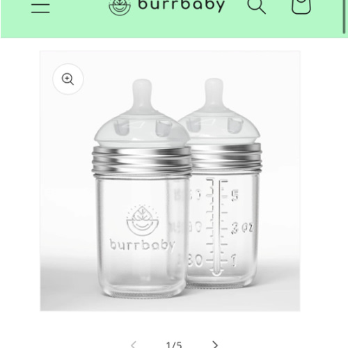 6oz Natural Glass Baby Bottles