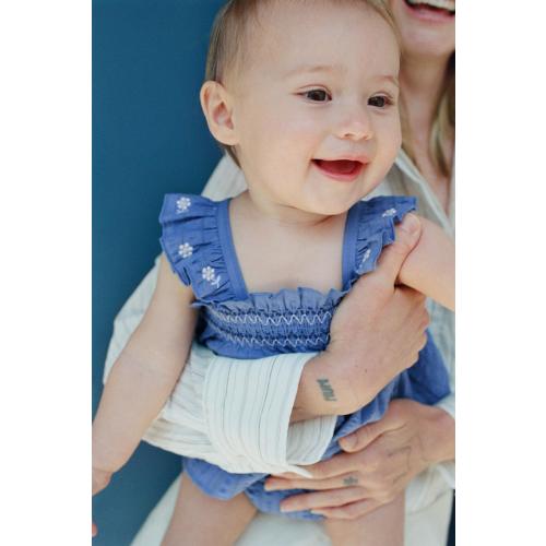 EMBROIDERED FLORAL TEXTURE BLOUSE AND PANTY SET - Bluish | ZARA United States