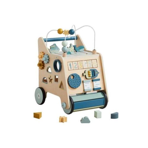 Wonder & Wise Wooden Busy Baby Activity Push Walker Toy
