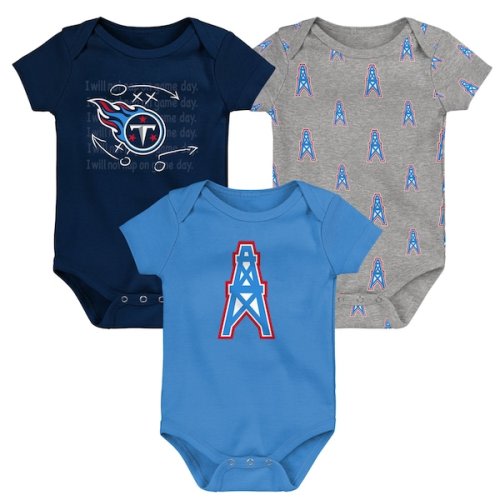 Tennessee Titans Newborn & Infant Oilers Throwback Team Starter 3-Pack Bodysuit Set