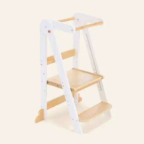 Foldable Toddler Tower – Compact Montessori-Inspired Standing Tower