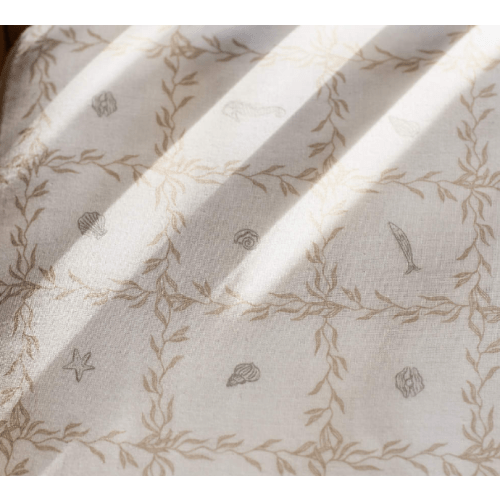 Lulot Green Seasape Supersoft 100% Organic Cotton Baby Crib Fitted Sheet by Jake Arnold