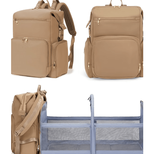Neoprene Diaper Bag Backpack with Chaning Station, Insulated Pockets, Large Newborn Baby Maternity Bags Waterproof Travel Tote for Mom Dad Baby Shower Gifts Registry