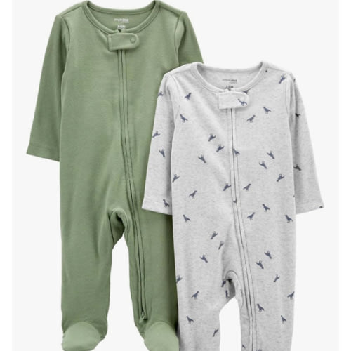 Simple Joys by Carter's baby-boys 2-pack 2-way Zip Textured Sleep and Play