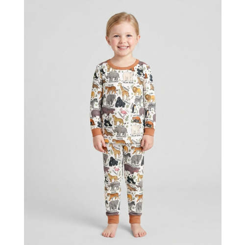 Zoo Animal Bamboo Two Piece Long Sleeve Pajama Set – Zumbamboo