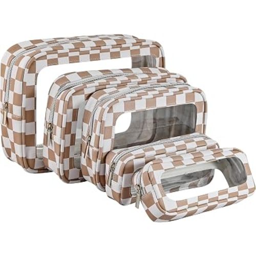 Waterproof Clear TPU 5-Piece Diaper Bag Organizer Pouch Packing cube