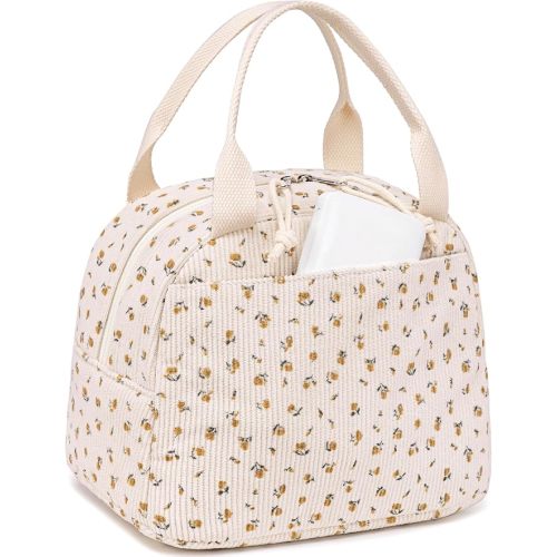 LEDAOU Lunch Box for Women, Insulated Reusable Lunch Bag, Cooler Tote for Work, School, College, Travel, Picnic, Everyday Use