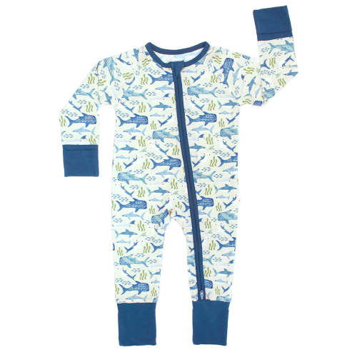 Shark Friends Bamboo Convertible Baby Pajamas – Emerson and Friends