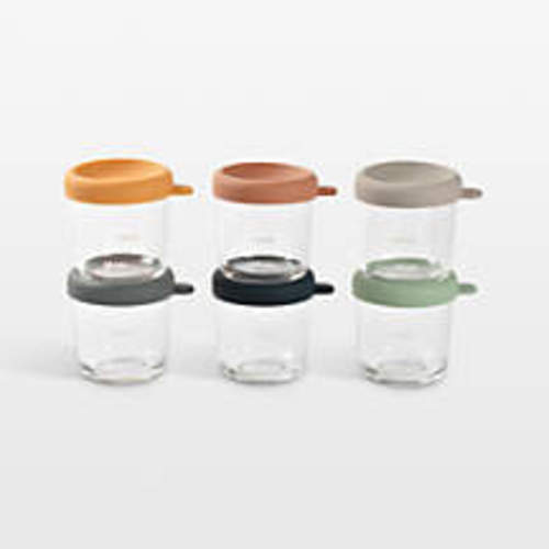 BEABA 8oz Glass Baby Food Jars, Set of 6