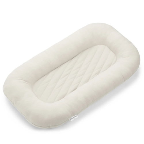 Ultra-Soft Striped Infant Lounger Bed - Beige