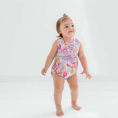 Pink Slam Dunk Bubble Romper – Little Sleepies