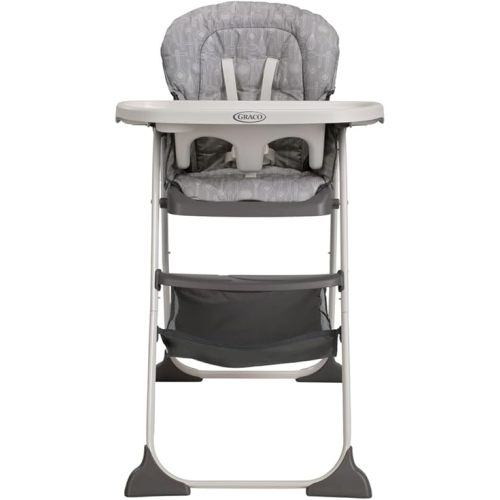 Graco Slim Snacker High Chair, Ultra Slim, Fast-Folding, Multiple Recline Positions, Comfortable Feeding, Whisk