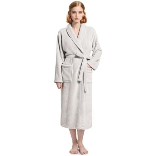 Plush Soft Robes for Women, Premium Fleece Womens Robe Cozy Warm Bathrobe
