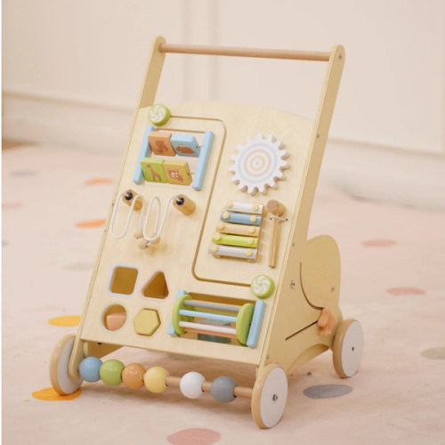 Wooden Baby Activity Walker with Sensory Play