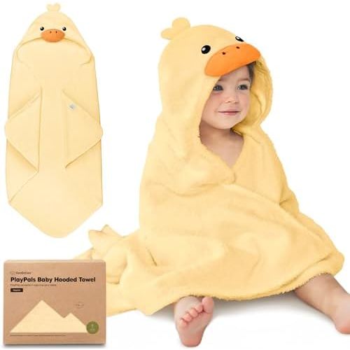 KeaBabies Organic Baby Towel with Hood for Girls, Boys, Soft (Duci)