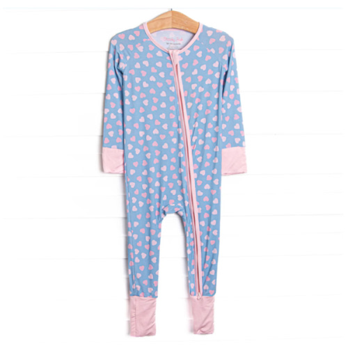 Valentine Blues Bamboo Zippy Pajama, Blue – Stitchy Fish