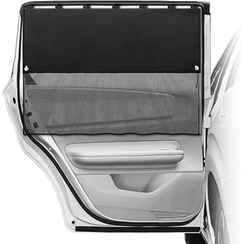 Car Window Shades,2pcs Back Car Privacy Curtains with Half Shade,Magnetic Car Window Covers Blackout Shades,Window Shade for Baby in Car