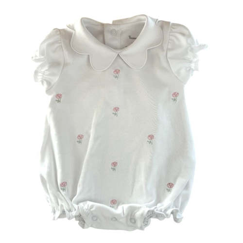 Splashed Flower Pima Romper