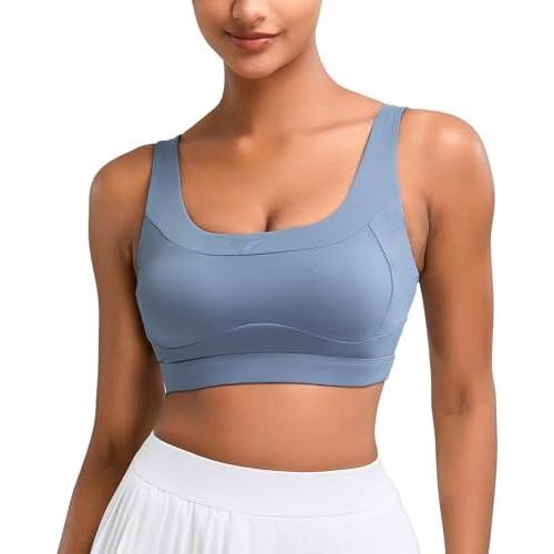 High Impact Sports Bras for Women Running Bra Workout Bra U Back Sports Bra Scoop Neck Padded