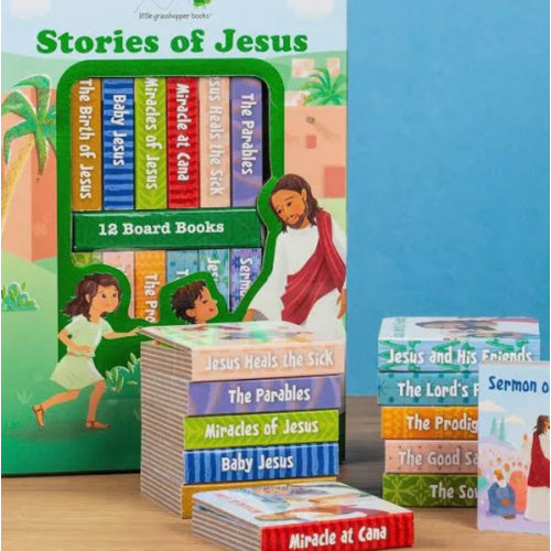 My Little Library: Stories of Jesus (12 Board Books) by Little Grasshopper Books, Publications International Ltd, Hardcover | Barnes & Noble®