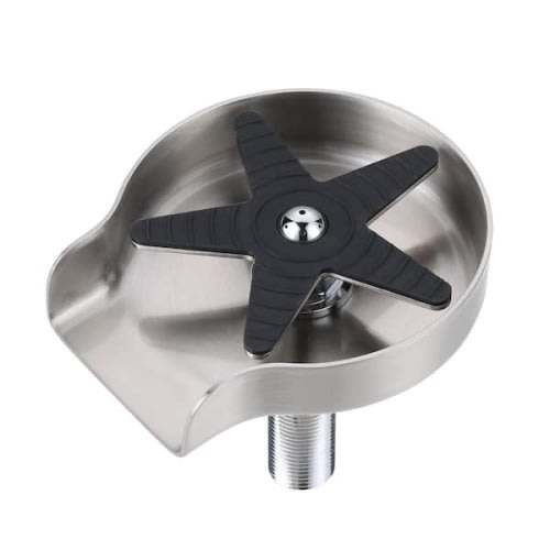 5 in. Stainless Steel Glass Rinser for Kitchen Sinks in Brushed Nickel