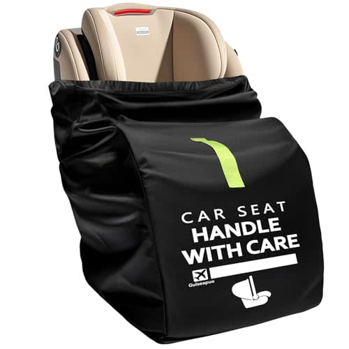 Guiseapue Car Seat Travel Bag for Airplane: Car Seat Bags for Air Travel Fit All Car Seats, Infant Carriers & Booster Seats, Carseat Cover Fit Doona Graco Evenflo, Airplane Travel Essentials Flying