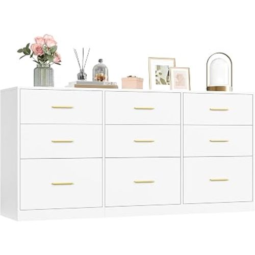 VASAGLE Dresser 9-Drawer Chest, Modern Style