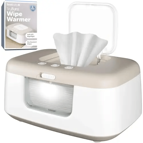 Jool Baby TinyBums Baby Wipe Warmer & Dispenser with LED Changing Light & On/Off Switch (Oatmeal)
