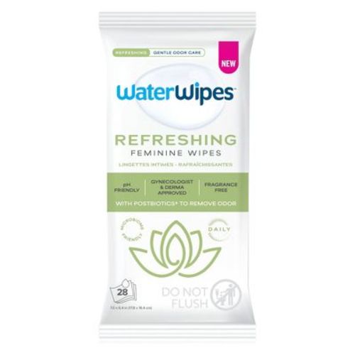 WaterWipes Refreshing Feminine, pH Friendly, Odor Removal, Fragrance Free Wipes - 28ct