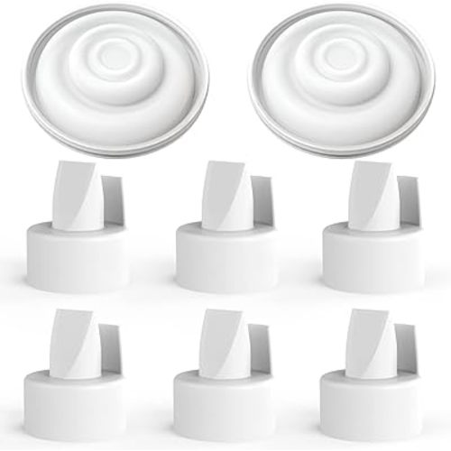 Papablic Duckbill Valves for Spectra S1 S2 9 Plus, Replaceable Valves for Spectra Duckbill Valves Compatible with Pump Parts, BPA/DEHP Free (White(6+2))