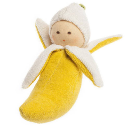 Organic Rattle Doll - Banana