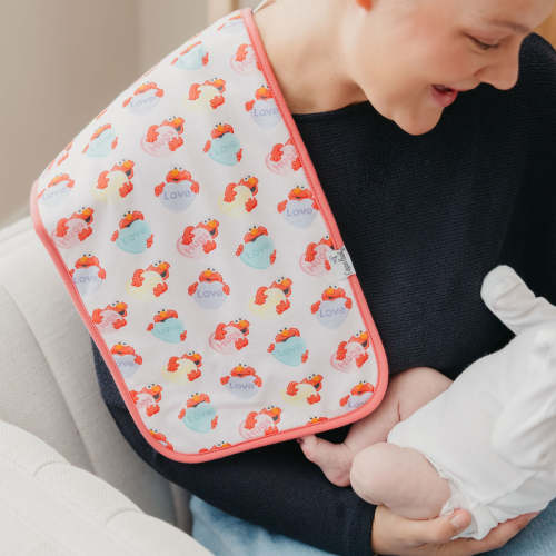 3 Pack Premium Burp Cloths - Elmo Heart Candies