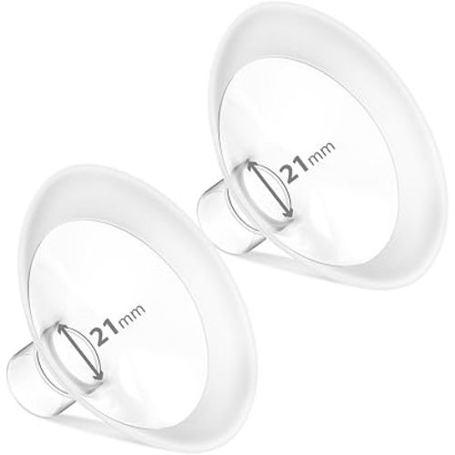 2 Pack 21mm Soft Rim Flanges for Medela Pump in Style,Compatible with Symphony, Sonata, Freestyle, Maxflow, PersonalFit and Lansinoh Signature Pro