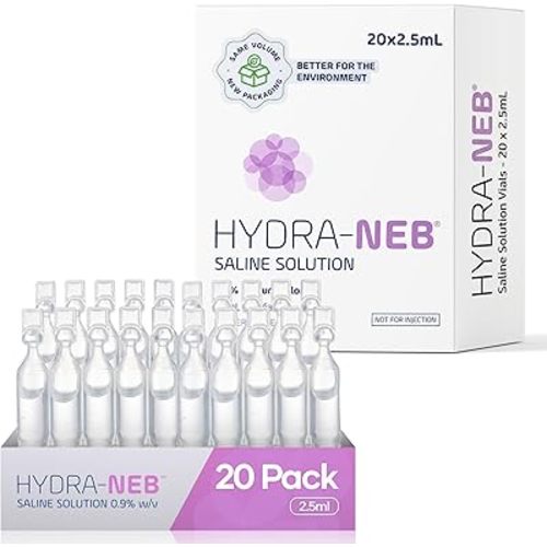 0.9% Saline Solution for Nasal Irrigation & Moisturizing of The Airways - Sodium Chloride Nose Cleanse Adults and All Ages (50 ml)