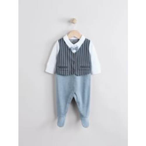 Buy Navy Smart Bow Tie Baby Sleepsuit (0mths-2yrs) from Next USA