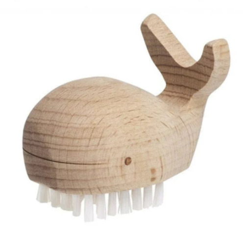 Wooden Whale Nail Brush