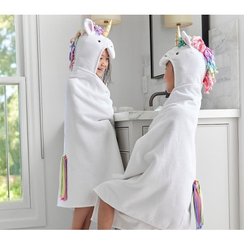 Unicorn Plush Kid Hooded Towel
