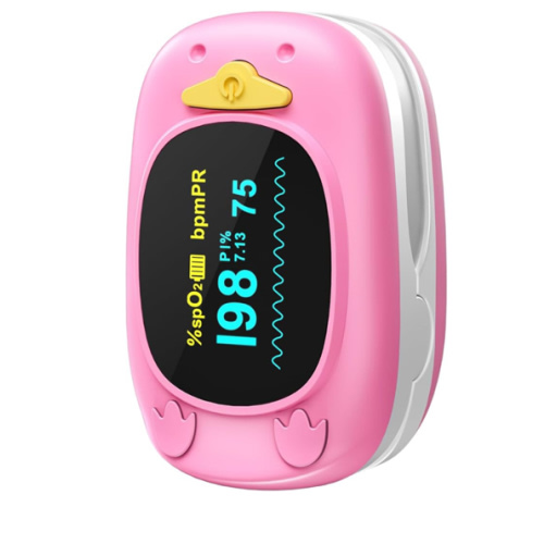 Child Pulse Oximeter, Oxygen Monitor for Kids Baby and Blood Oxygen Saturation Heart Rate Monitor with Automatic Shut-Down, One Directions OLED Display, Include 2 X AAA Batteries