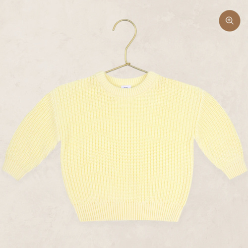 Knit Chunky Sweater - Butter Yellow
