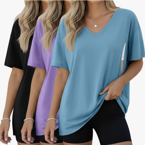 3 Pack Women's Oversize Nursing Shirts