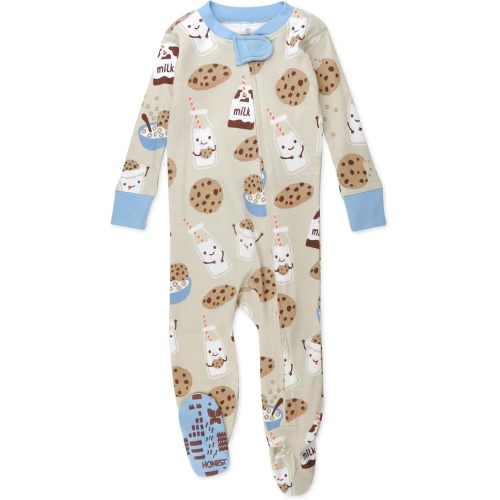 HonestBaby Unisex-Baby Non-Slip Footed Pajamas One-Piece Sleeper Zip-Front Pjs 100% Organic Cotton for Baby