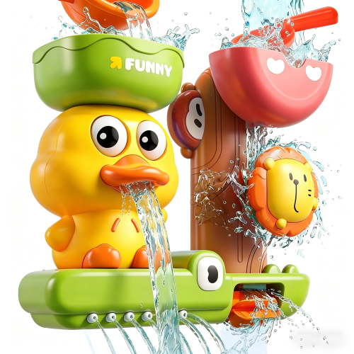 FVLOENG, Baby Bath Toys, Multicolor, Suction Cups, Water Scoop