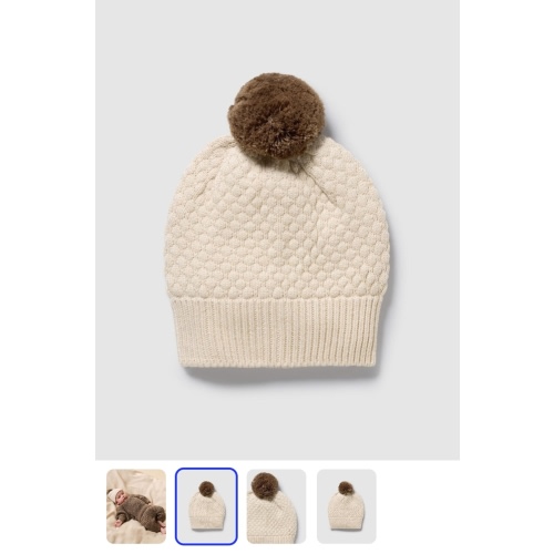 Organic Knitted Bubble Hat - Babies