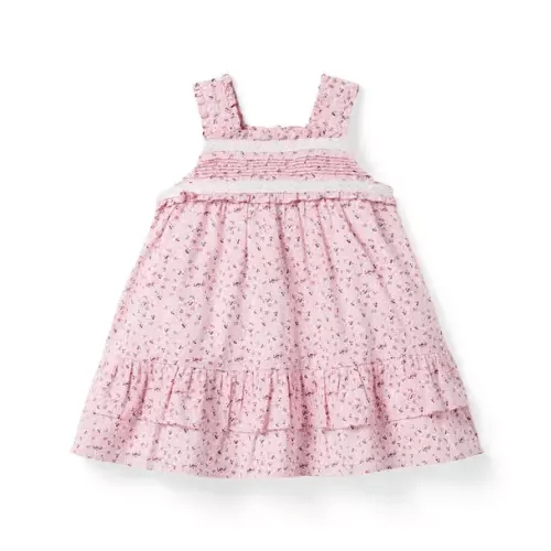 Baby Bubble Pink Ditsy Floral Baby Ditsy Floral Ruffle Dress by Janie and Jack