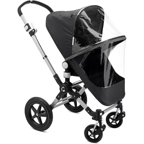 Bugaboo High Performance Rain Cover – 180° Zipper, Transparent Window & Reflective Strip – Easy Install, PVC-Free, Fits Bassinet & Seat – Compatible with Bugaboo Cameleon 3, Fox, Lynx & Kangaroo