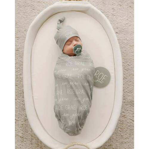 Personalized Baby Name Swaddle Blanket Block & Script – Zumbamboo