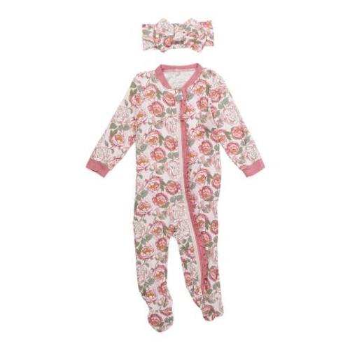 Newborn Girls Floral Footed Coveralls | Kids & Baby | TJ Maxx