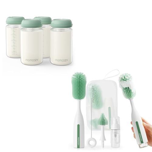 Momcozy Natural Baby Bottle & Momcozy Bottle Brush Kit Pro